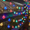 Solar String Lights Outdoor Crystal Globe Lights Waterproof Solar Festoon Fairy Light For Garden Party Decor