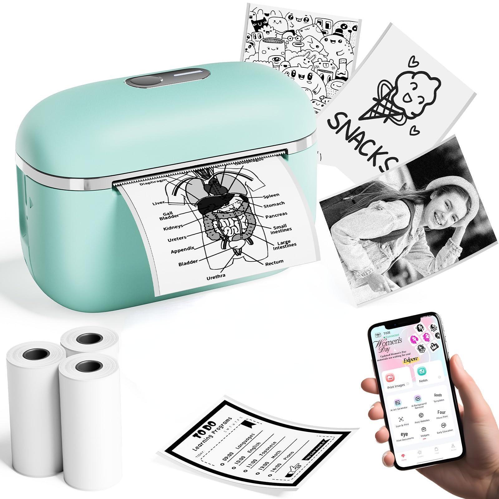 Portable Bluetooth Thermal Label Printer for Home with Error Correction Feature