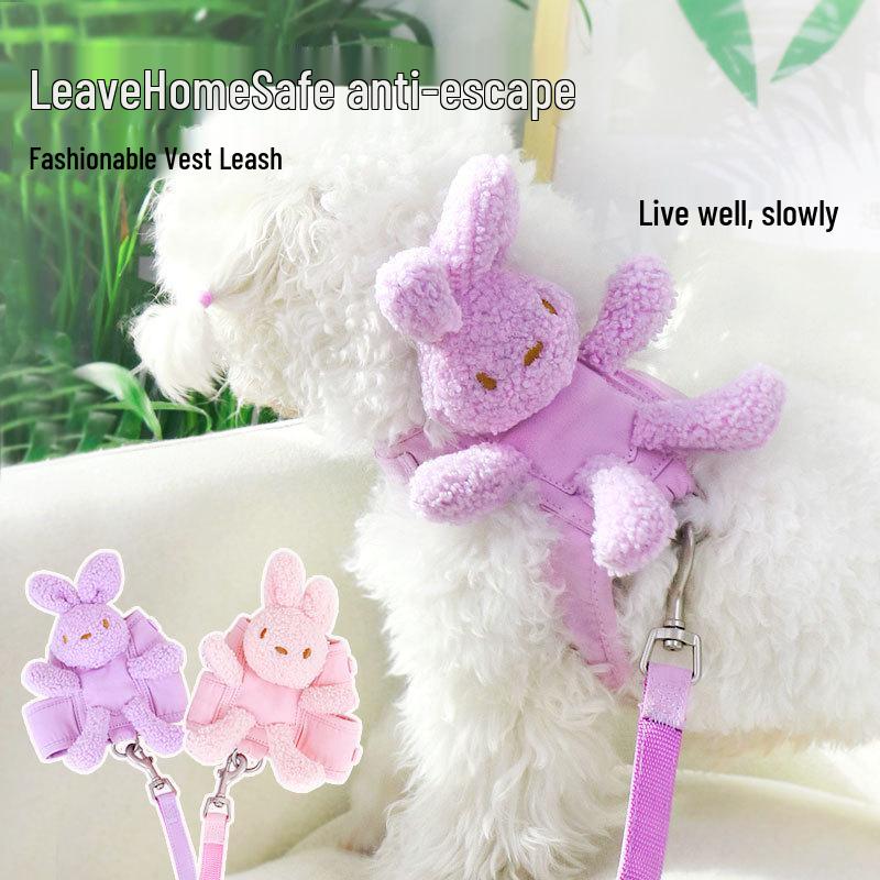 Vest-Style Harness and Leash for Small Dogs and Cats - Ideal for Pomeranians, Bichons, and Teddy Breeds