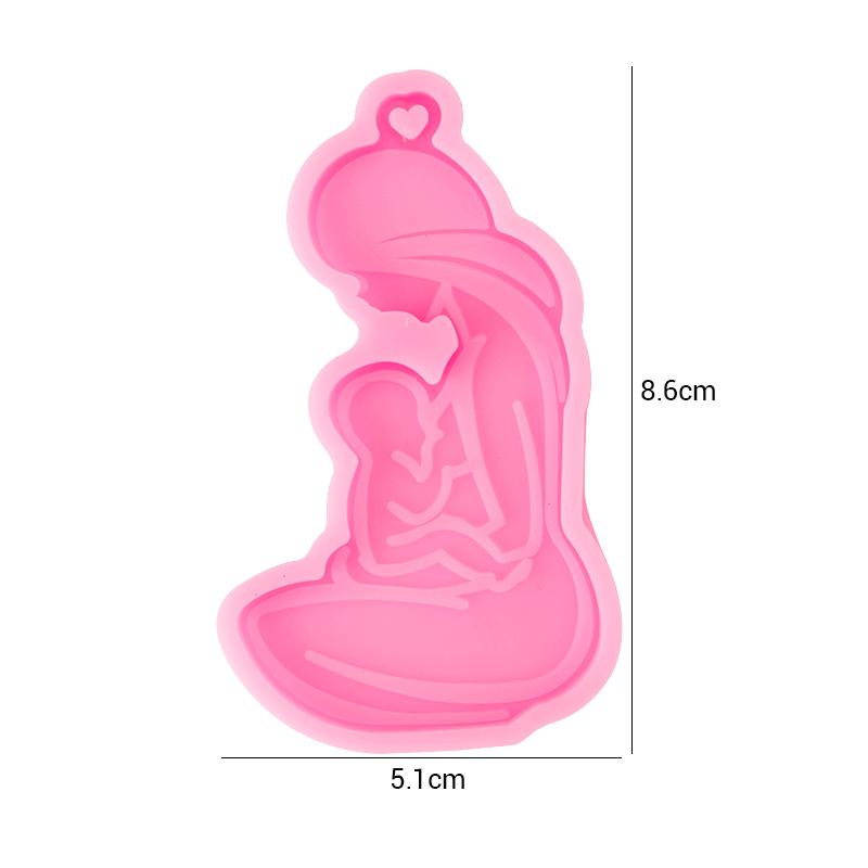 Heart Shape Keychain Casting Silicone Molds Dog Paw Print Resin Molds for Key Chain Pendant Making Epoxy Resin Craft Jewelry DIY