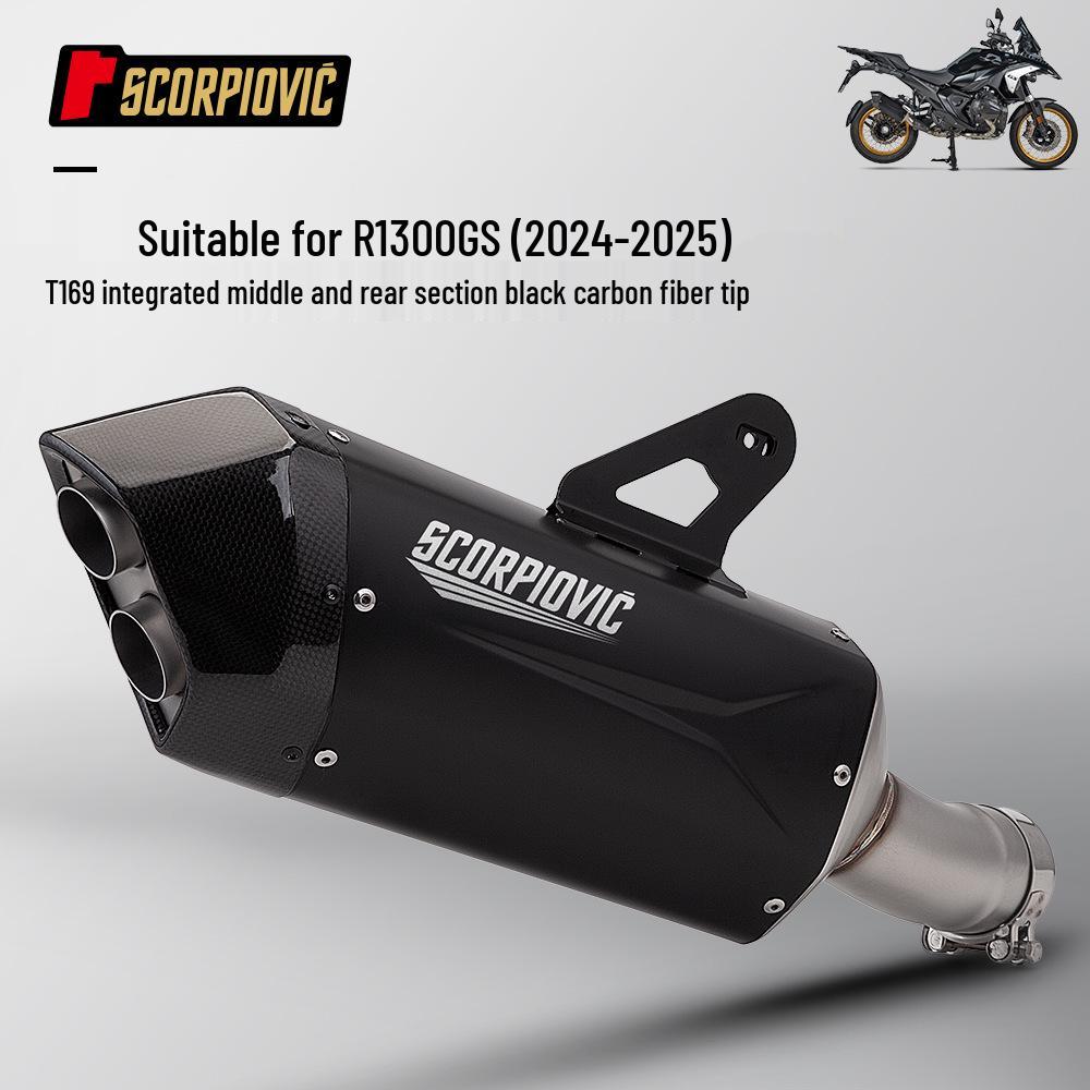 2024-2025 Integrated Mid-pipe and Muffler for R1300GS Motorcycle Modifications