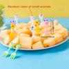 10pcs-Animal Fruit Fork Food Grade Plastic Mini Cartoon Kids Cake Fruit Toothpick Bento Lunch Bento Accessories Party Decoration