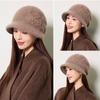 Mother Warm Hat Women's Autumn Winter Rabbit Hair Knitted Hat Middle-Aged and Elderly Thick Ear Protection Fisherman Hat