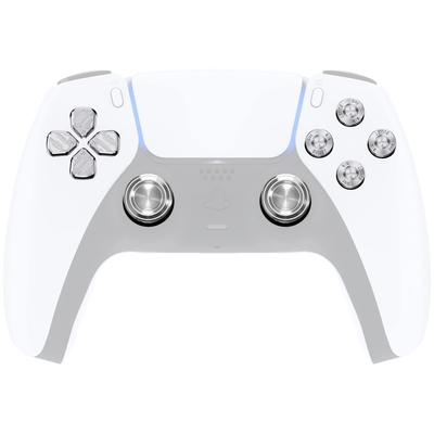 eXtremeRate Metal Thumbstick ABXY Button for Compatible with PS5 Custom Replacement Aluminum Analog Thumbstick Action Buttons Direction Buttons for