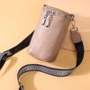 Lær Dame Enkel Mote Vekslepung Mobiltelefonveske Tekstur Sylinder Skulderveske Messenger Bag Tide