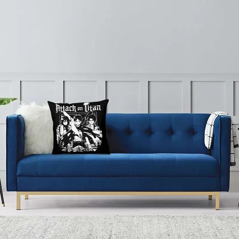 Аниме Манга Атака Титанов AOT Наволочка для подушки Home Decor Shingeki No Kyojin Наволочка 40x40 Наволочка для гостиной