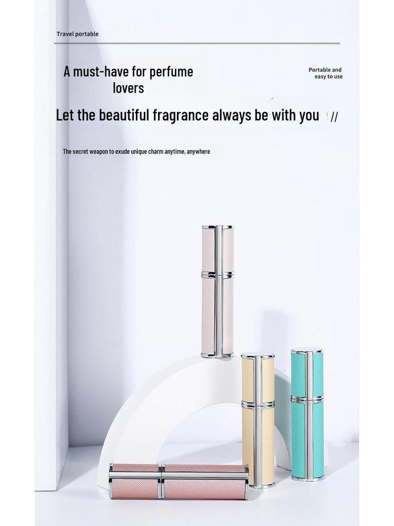 Luxury 5ml Travel Perfume Bottle with Leather Base - Leak-Proof Spray Design
