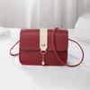 Women Portable PU Leather Crossbody Bag Fashion One Shoulder Square Bag Trend Small Purse