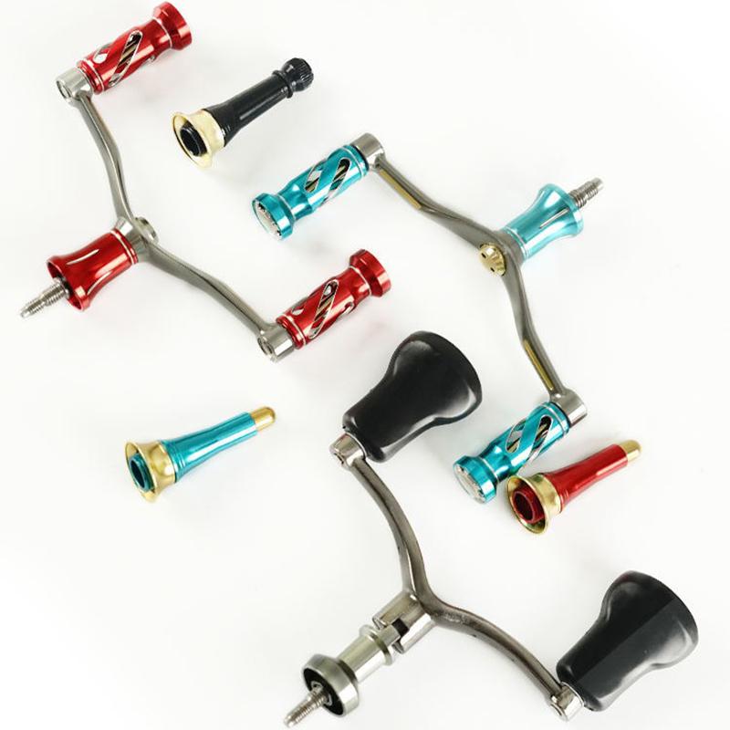Fishing Wheel Grip Spinning Wheels Fish Wheel Double Shake Handle Cnc Metal Rocker Arm Fit Outdooring Fishing Accessories