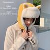 Women Earflap Cap Ushanka Trapper Hat Cat Ear Faux Fur Fluffy Windproof Warm Hat