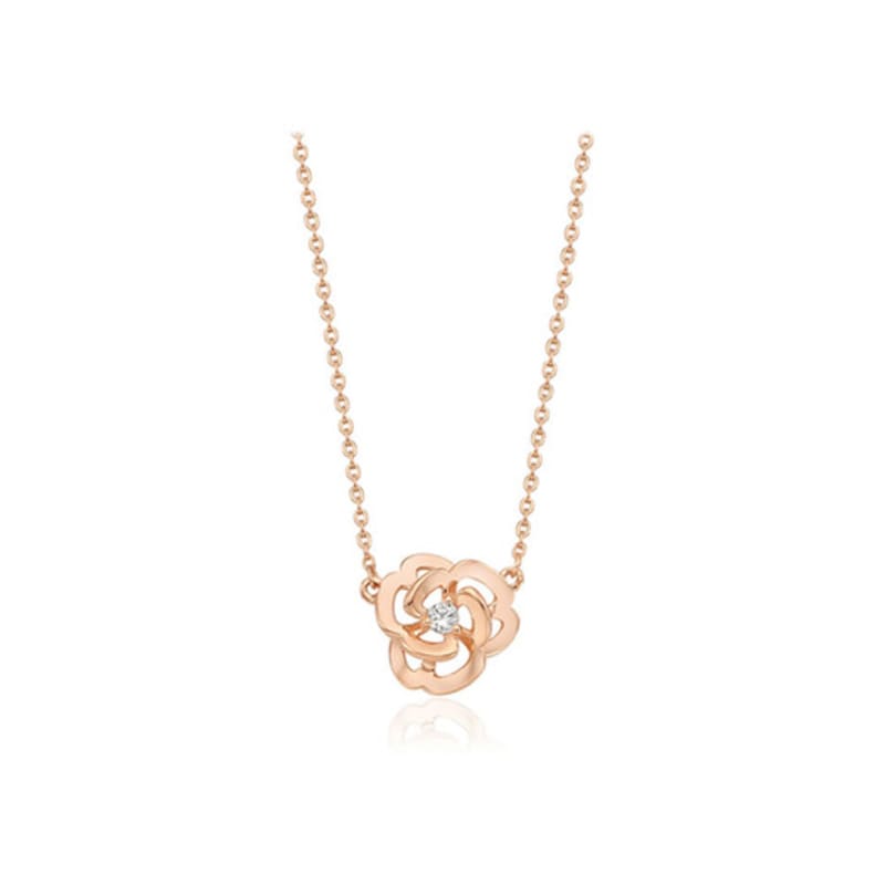 Tirr Lirr Bellarosa Silver Pink Necklace TNSSVP00121M