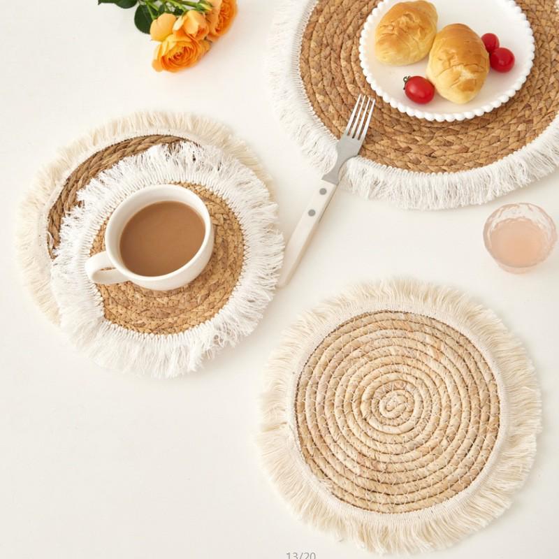 Tassel-Style Non-Slip Insulated Placemat for Bowls & Pots