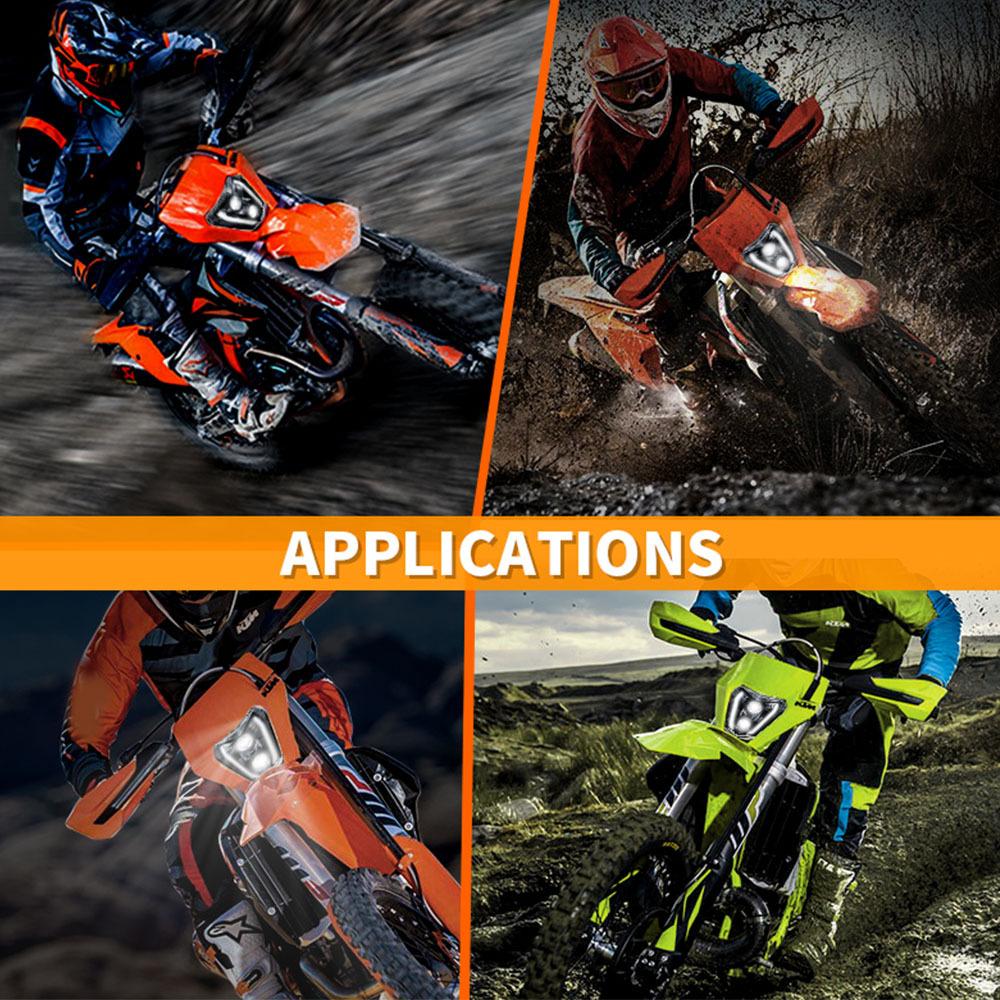 Motocross Enduro Dual Sport Light E24-mark Motorcycle LED Headlight For TC FE TE EXC XCW XCF 125 250 300 350 450 530 690 SMR