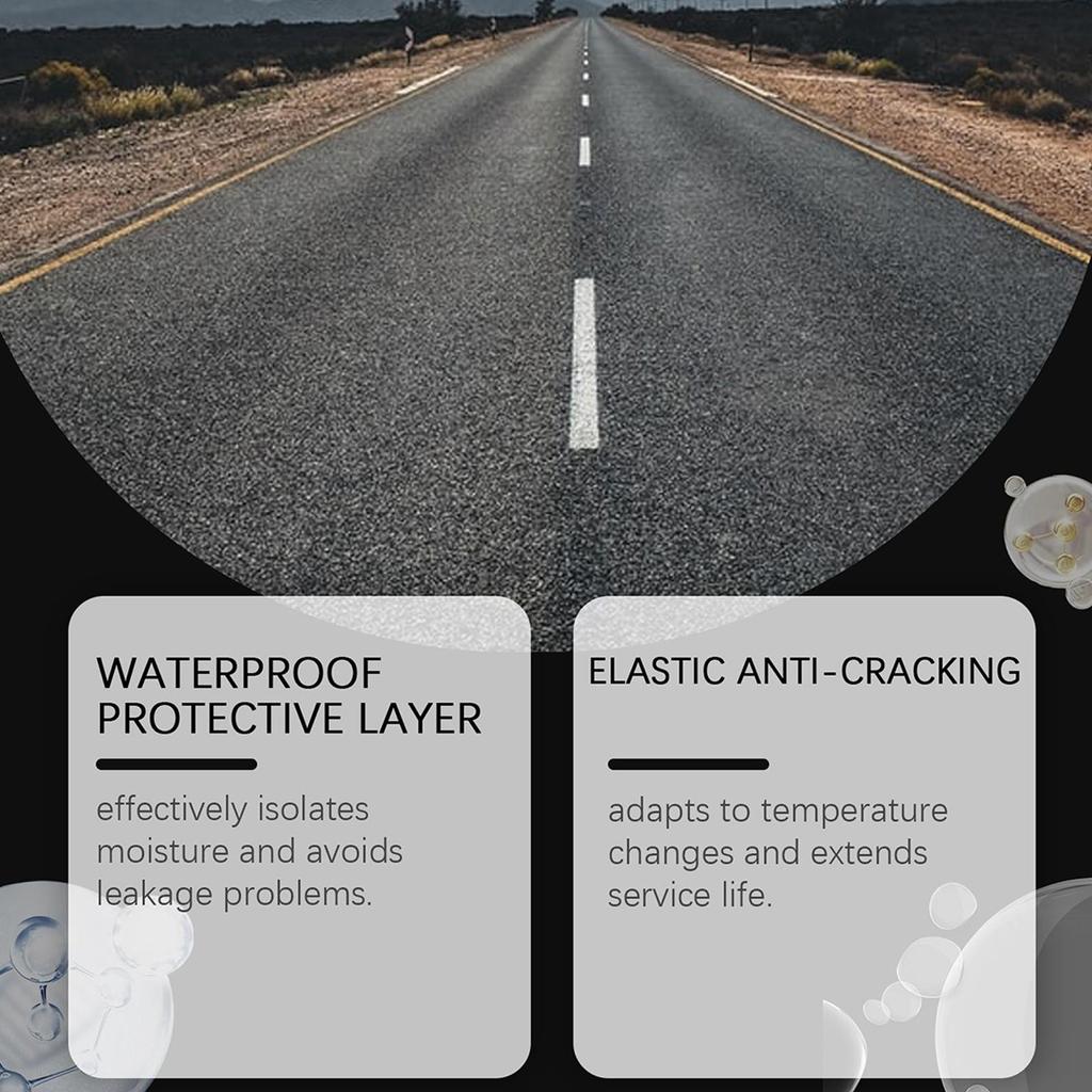 Asphalt Crack Filler 150ml Blacktop Driveway Sealant Waterproof Crack Repair for Concrete Asphalt Road Sidewalk Pothole Filler