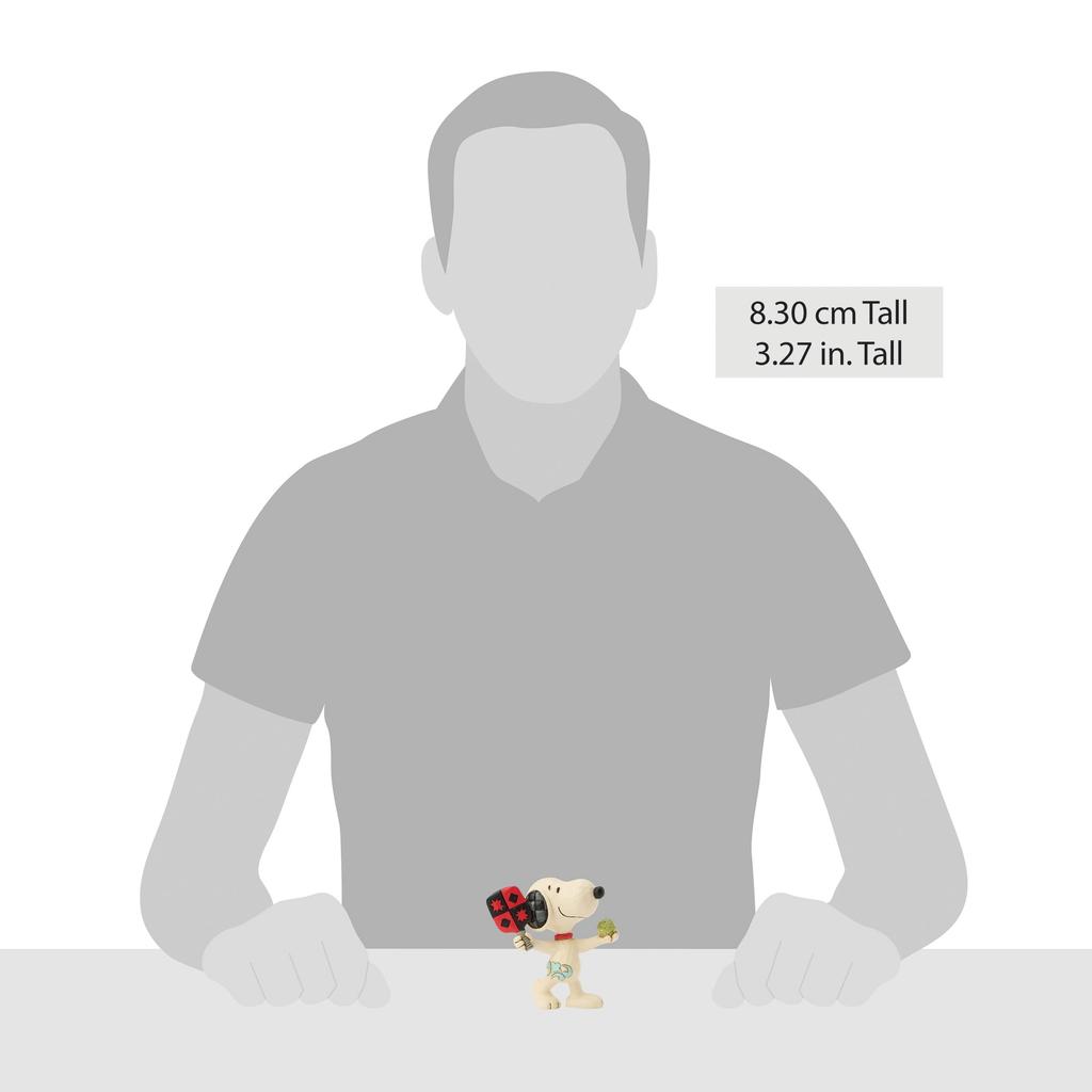 JIM SHORE Snoopy Playing Pickleball Mini 6017873