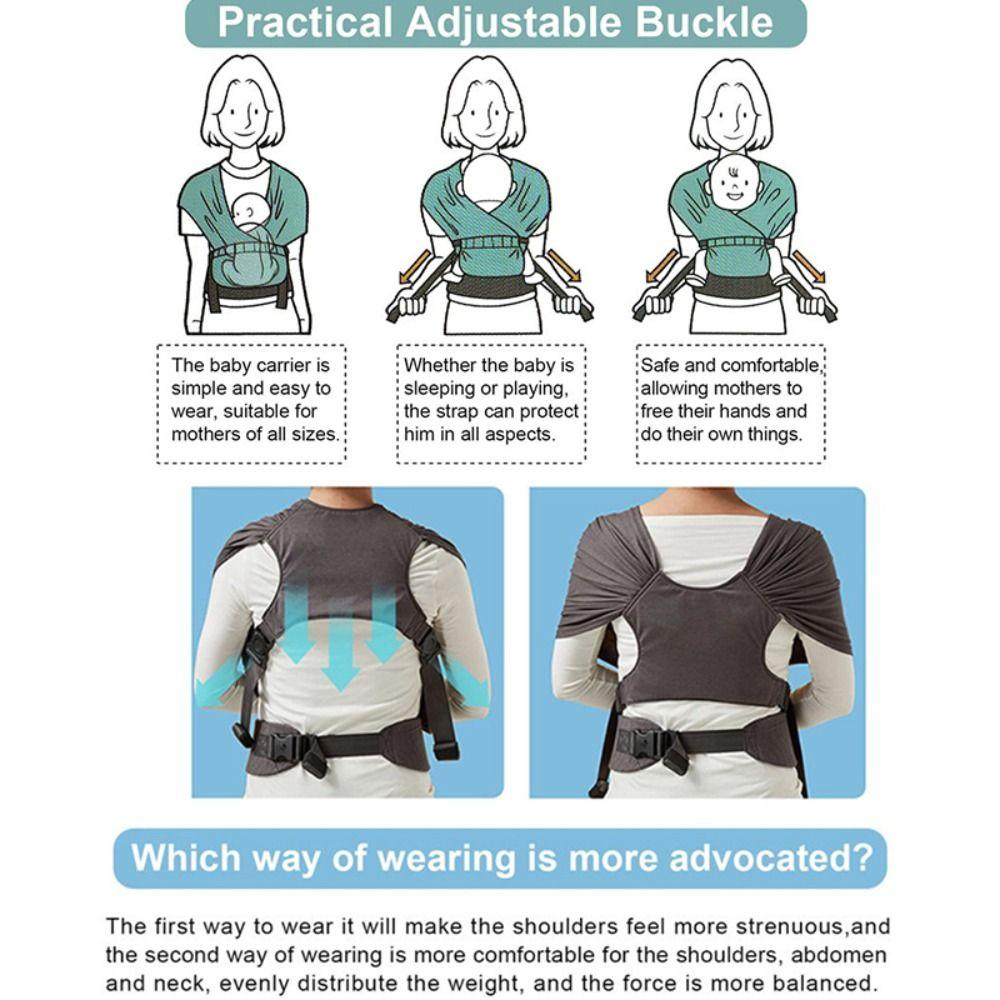 Ergonomic Infant Swaddle Strap Breathable Infant Carrier Backpack Newborn Baby Sling Wrap  Mommy