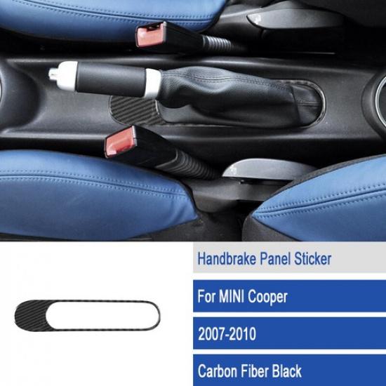 Glossy Carbon Fiber Car Central Handbrake Bottom Cover For Mini Cooper 2007-2010