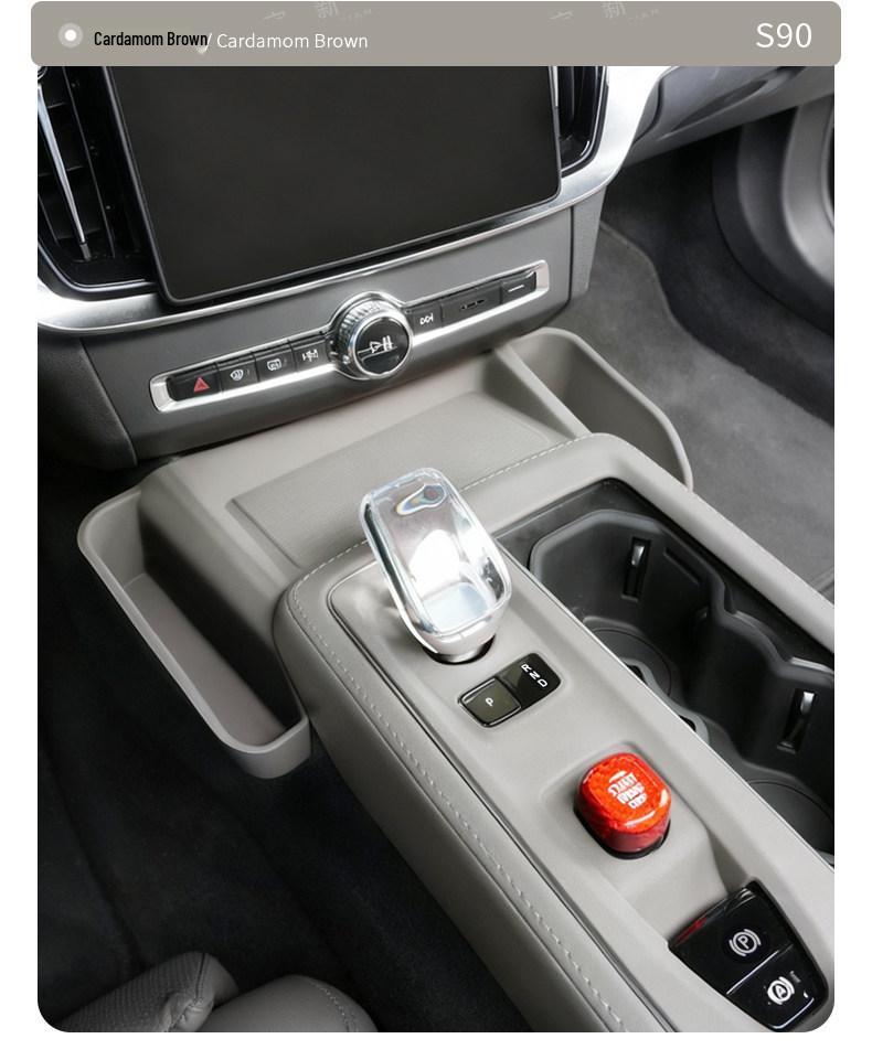 Organizzatore portaoggetti con base di ricarica wireless per console cambio marcia Volvo XC90, S90, XC60.