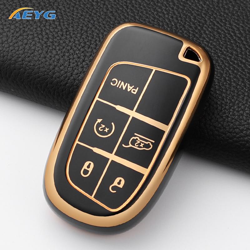 Soft Tpu Car Key Case Cover Shell For Jeep Renegade Grand Cherokee For Dodge Ram 1500 Journey Charger Challenger Fiat Durango