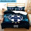 3pcs Monter-rey Football Crest Art Printed Bedding Set Duvet Cover Closure Includes 1 Duvet Cover & 2 Pillowcases Bedding Sets Home Decor Gifts