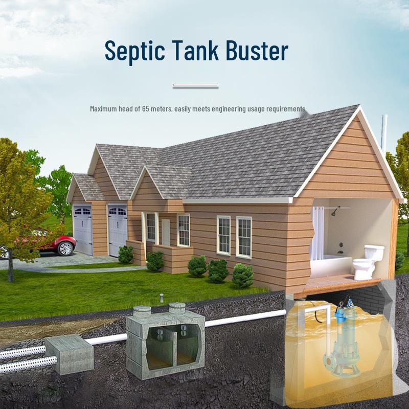 WQK Submersible Sewage Pump with Cutter for Septic Tank and Wastewater Handling