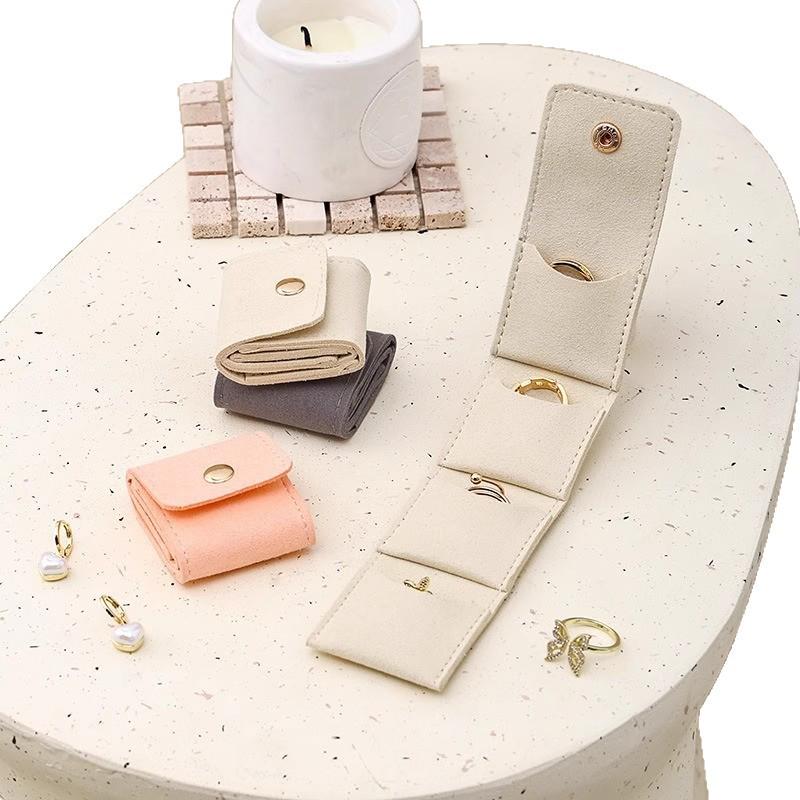 Neuankömmling: Samt Schmuckaufbewahrungsbeutel - Tragbarer, unterteilter & eleganter Ring-Organizer für Reisen