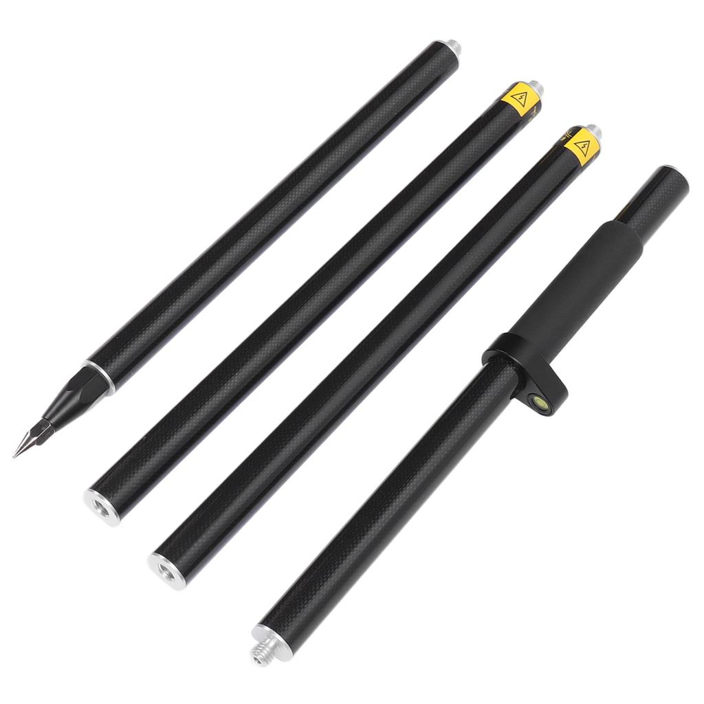 2 Meter 4 Section Survey Pole RTK GPS Carbon Fibre Surveying Prism Pole with Level Bubble 0mm