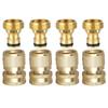 3/4 Inch Thread Brass Quick Connector Anti Leak Sturdy Construction Garden Hose Quick Connector Quick Release