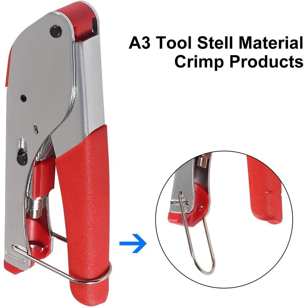 Carbon Steel Coax Cable Crimper Multifunctional Wear-Resistant Wire Stripper Tools Set Coaxial Compression Coax Cable Extend