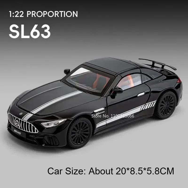 1:22 Miniatur Veneno Sl63 Modell Supercar Spielzeug Metall Druckguss Gummireifen Rad Rückzieher Gummireifen Simulation Sportwagen