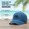 Vintage Washed Baseball Hat Unisex Letter "Nah, I'm Good" Print Adjustable Curved Brim Soft Fabric Casual Daily Wear Baseball Cap