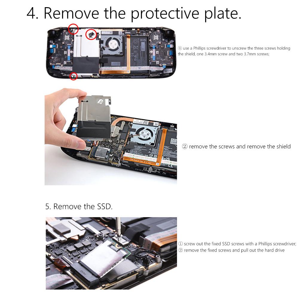 Copper SSD Cooler Radiator with Thermal Silicone Pad Heat Cooler Radiator Game Console Accessories for Steam Deck M.2 2230 SSD