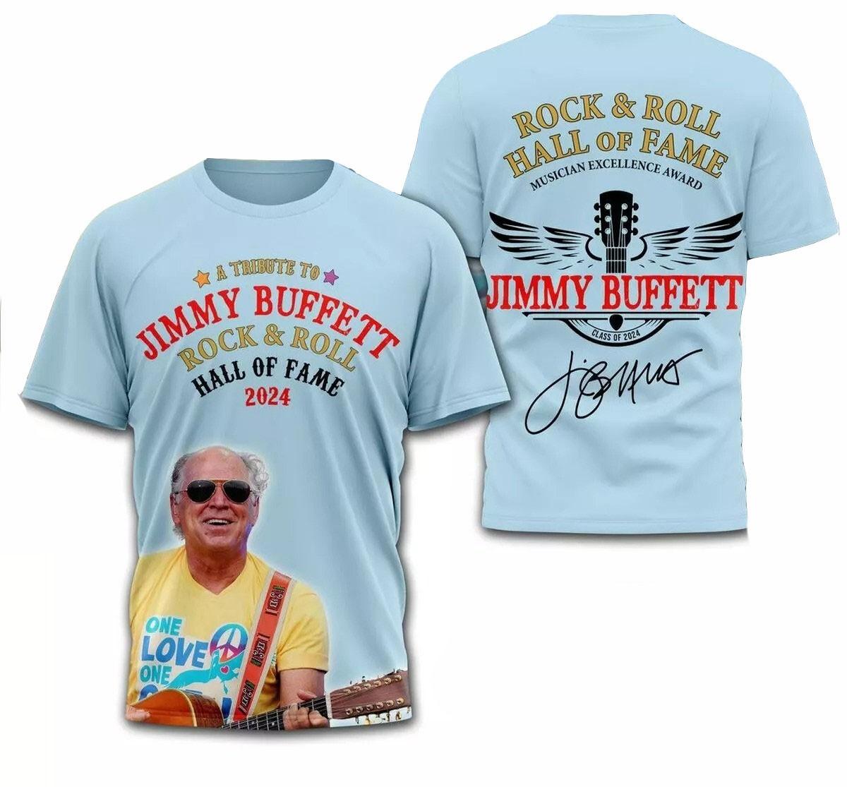 New JIMMY BUFFETT signature Gift For Fans S-6XL 3D T-shirt SS1996 S