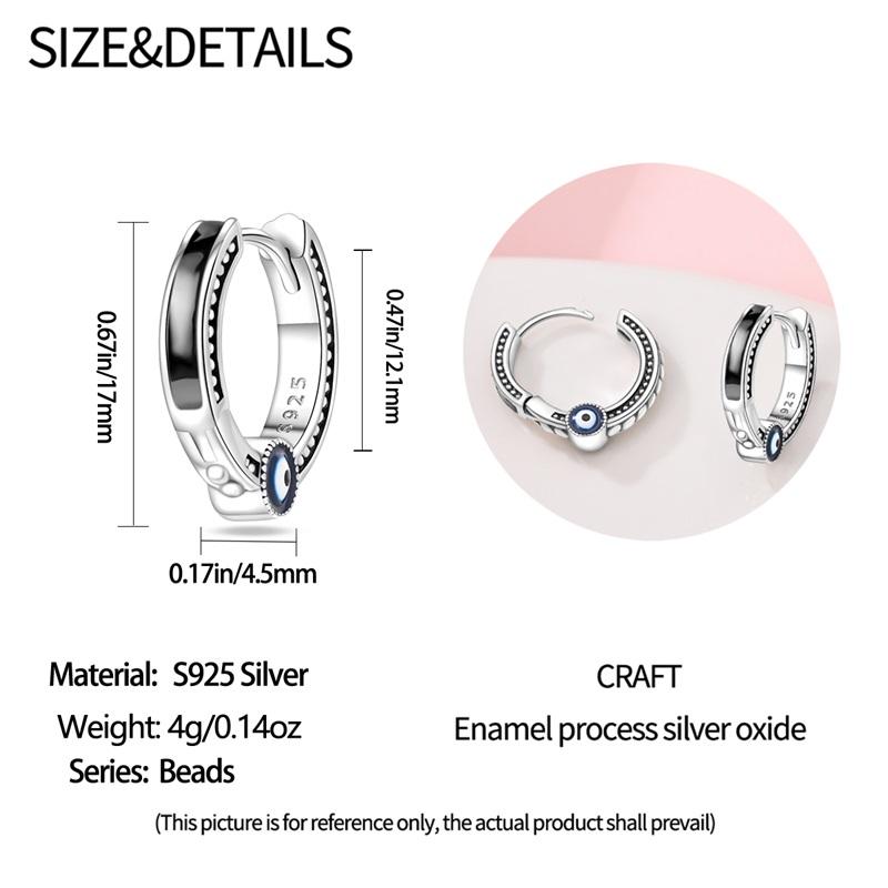 Classic Copper Color Simple Double Round Circle Black Zircon Ear Clip Pave Setting CZ Hoop Earrings for Women & Men Zircon Gift