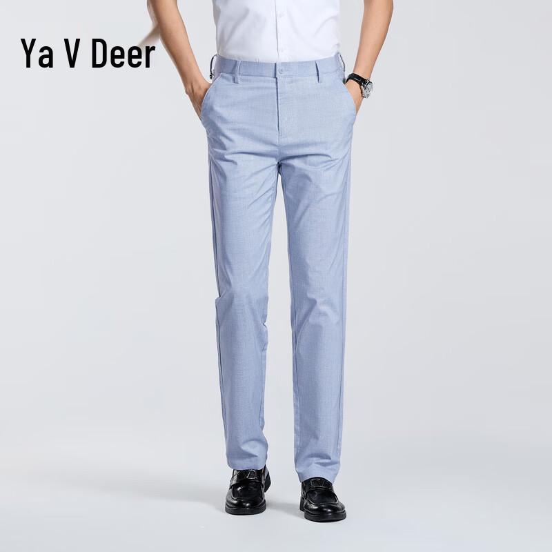Yalu Men s Ice Silk Straight-Leg Casual Pants 38