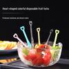 NIVORCE Disposable Transparent Fruit Forks (500 Count)