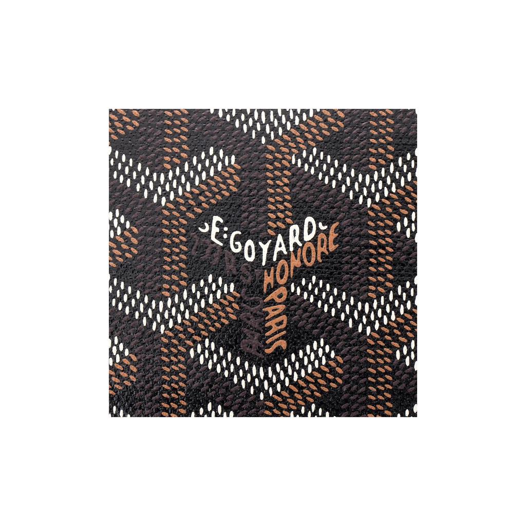 GOYARD MALESHERBES Y-Logo All-Over Print Flap Clutch Canvas and Leather Combination Unisex Couple's Style Brown