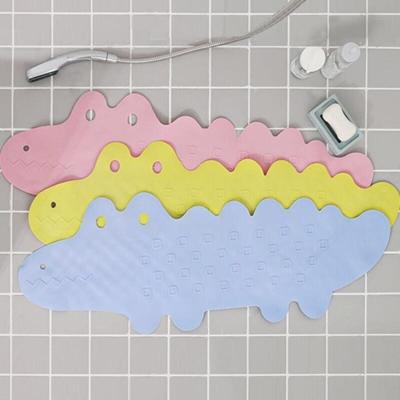 Pastel Crocodile Bath Mat Non-Slip Bathroom Mat for Infants KC Certified