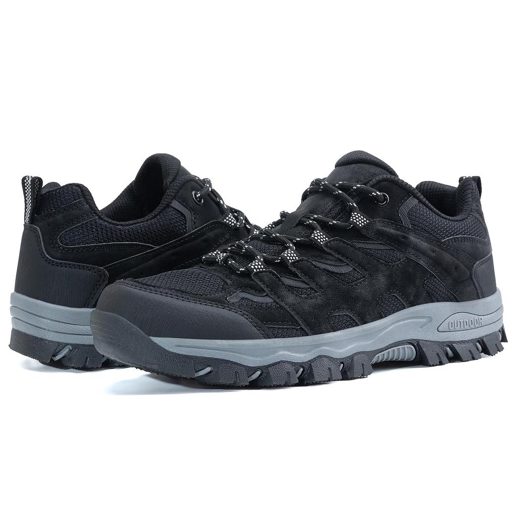 Men's Large Size Thick Sole Mesh Hiking & Trekking Shoes - Outdoor Casual Footwear