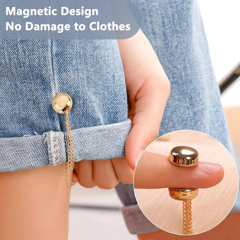 4-Piece Magnetic Clothing Clips – Multi-Purpose No-Pin Clips for Hemming, Pants & Women's Garments