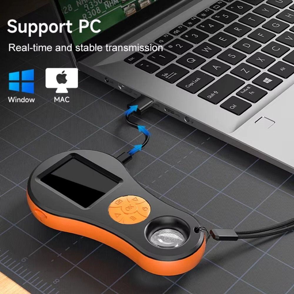 1080P Video Münze Digitalmikroskop mit 2-Zoll-Bildschirm High Definition Kindermikroskop Wiederaufladbar 500x Zoom Lupe