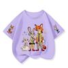 Crazy Animal Cartoon Pattern Short-Sleeved T-Shirt -Popular Children's Shirt