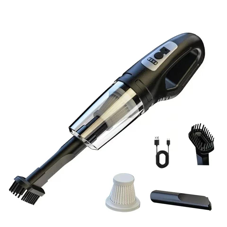 New 1 Set Car Mounted Vacuum Cleaner Handheld Powerful Suction Rechargeable Car and Home Dual Use Small Wireless Vacuum Cleaner