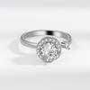 Women Micro Pave Snowflake Windmill Rotating Ring Adjustable Open Index Pinky Ring Fashion Jewelry