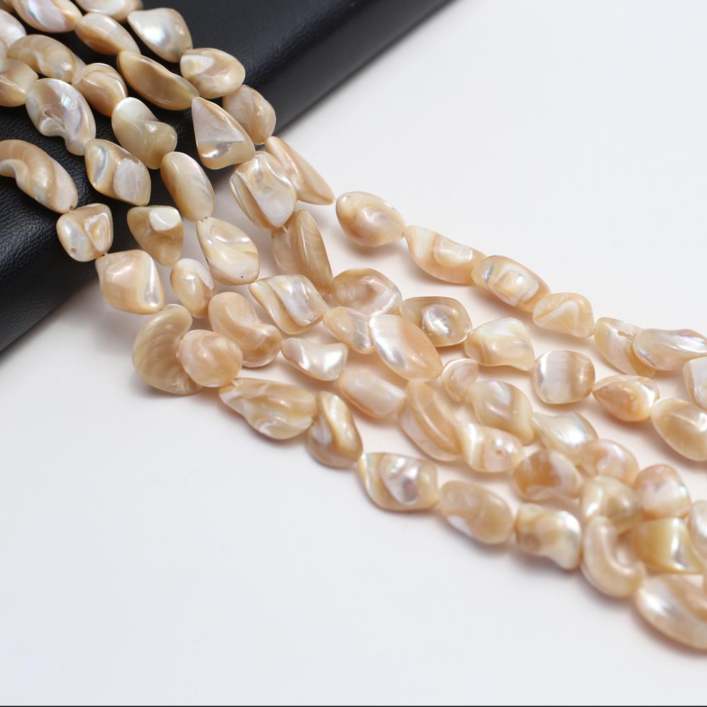 Seawater Shell Beads Natural Seawater Shell Irregular Beads 9x12mm For Jewelry Making DIY Necklace Bracelet Earrings Accessory Length 38cm