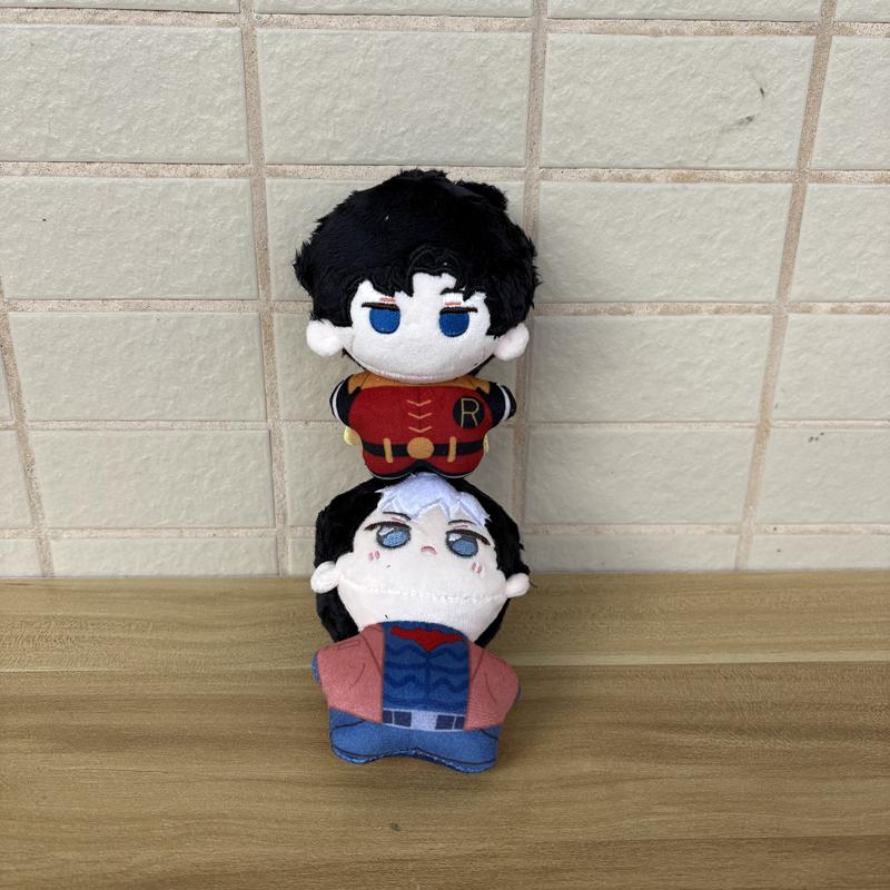 Cool Blue Eyes 10cm Anime Red Hood Character Jason Todd Plush Toys Keys Chain Pendant Decor Funny Cartoon Keychain Plushie Doll