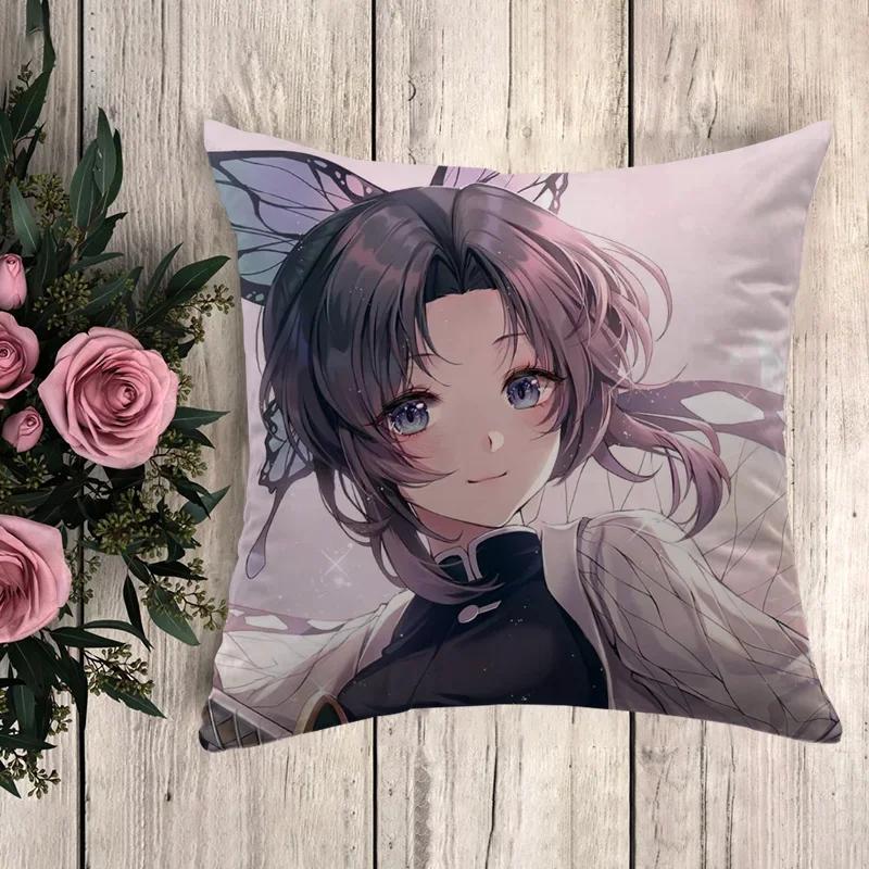 Kissen Demon Slayer Dekorative Kissenhülle Kissenbezug x Kissenbezüge Herbstdeko Sofakissen Bezüge für Bettkissen