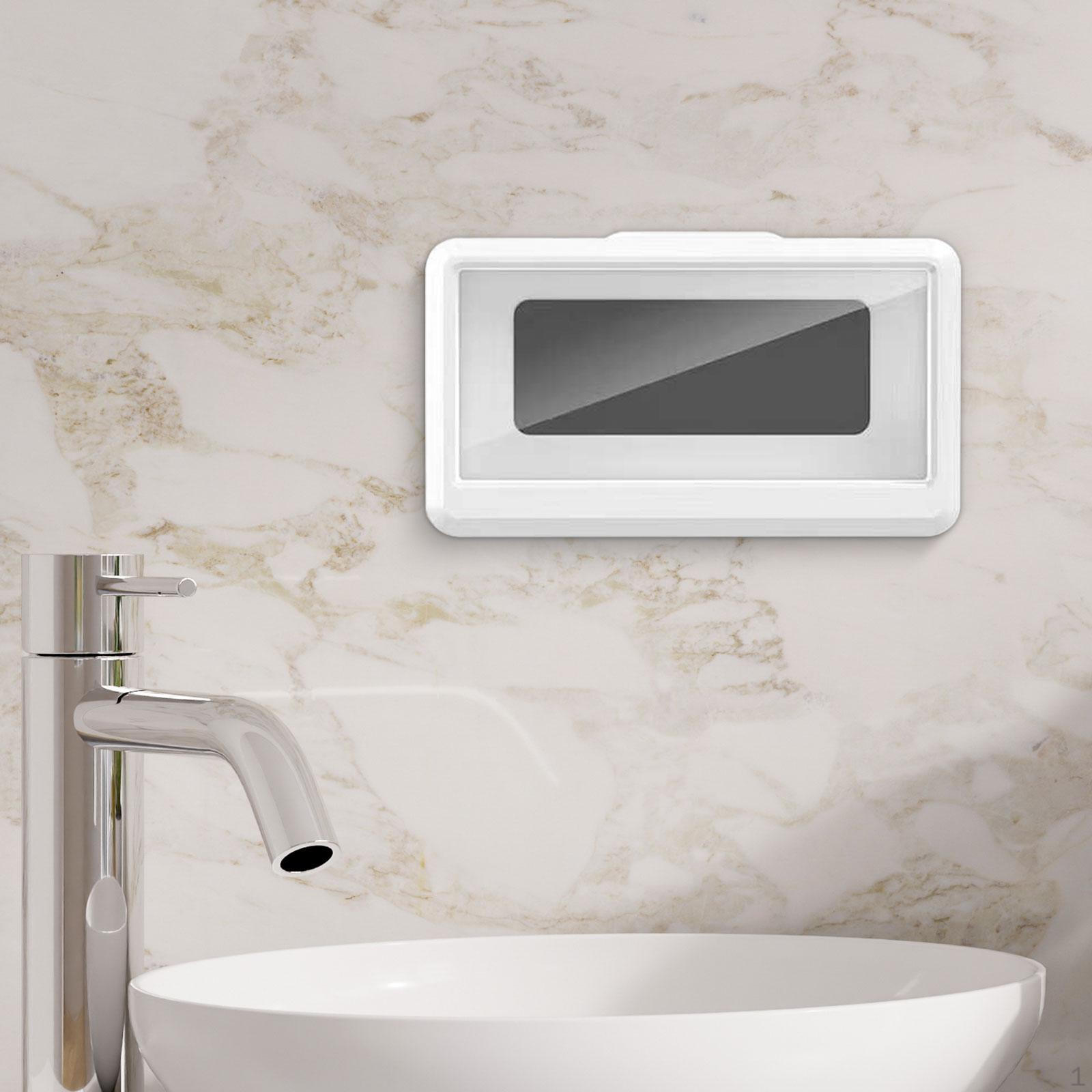 

Чехол для телефона с душем, водонепроницаемый корпус с возможностью вращения для мобильного телефона на стене белый