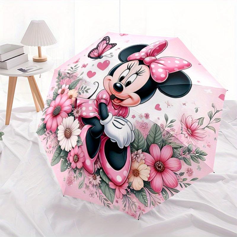 1pc Minnie Automatic Opening and Closing Folding - A Good Choice for Gifts, Fashionable and Convenient Cartoon Umbrella With Cute Cartoon Ch