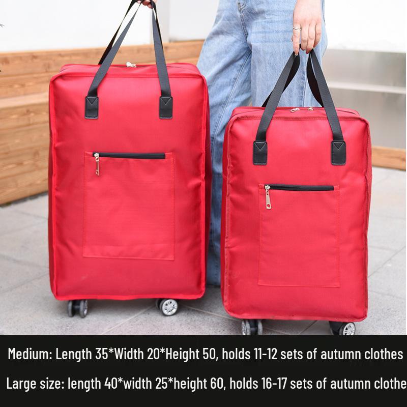 Reisetasche mit großer Kapazität, faltbar und mit Rollen – Unisex-Gepäck, Umstands- und Einkaufsaufbewahrungslösung